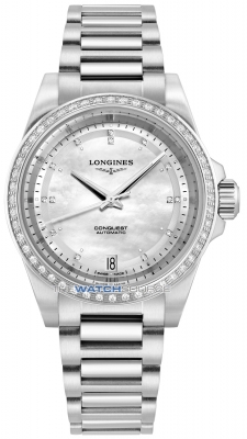Buy this new Longines Conquest Automatic 34mm L3.430.0.87.6 ladies watch for the discount price of £3,230.00. UK Retailer.