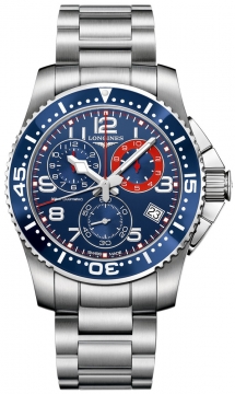 Buy this new Longines HydroConquest Quartz Chrono 41mm L3.690.4.03.6 mens watch for the discount price of £765.00. UK Retailer.