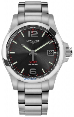 Buy this new Longines Conquest V.H.P. 41mm L3.716.4.56.6 mens watch for the discount price of £846.00. UK Retailer.