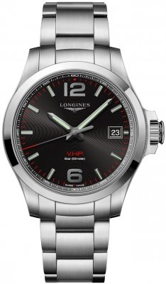 Buy this new Longines Conquest V.H.P. 41mm L3.716.4.56.6 mens watch for the discount price of £747.00. UK Retailer.