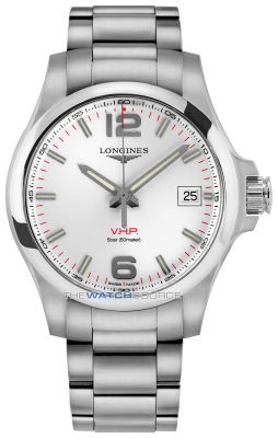 Buy this new Longines Conquest V.H.P. 41mm L3.716.4.76.6 mens watch for the discount price of £750.00. UK Retailer.