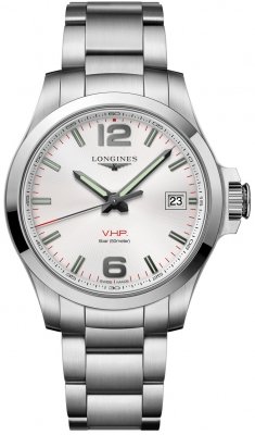 Buy this new Longines Conquest V.H.P. 41mm L3.716.4.76.6 mens watch for the discount price of £747.00. UK Retailer.