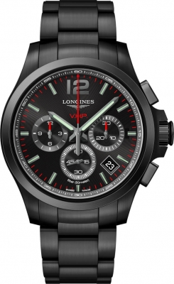 Buy this new Longines Conquest V.H.P. Chronograph 42mm L3.717.2.96.9 mens watch for the discount price of £1,458.00. UK Retailer.