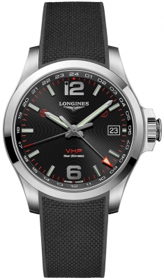 Buy this new Longines Conquest V.H.P. GMT 41mm L3.718.4.56.9 mens watch for the discount price of £1,035.00. UK Retailer.