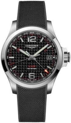 Buy this new Longines Conquest V.H.P. GMT 41mm L3.718.4.66.9 mens watch for the discount price of £1,144.00. UK Retailer.