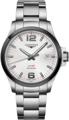 Buy this new Longines Conquest V.H.P. 43mm L3.729.4.76.6 mens watch for the discount price of £936.00. UK Retailer.