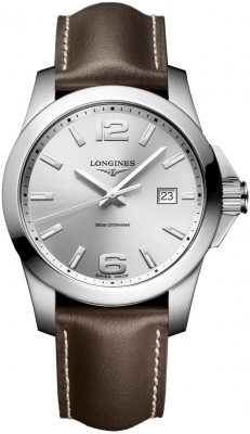 Buy this new Longines Conquest Quartz 41mm L3.759.4.76.6 mens watch for the discount price of £765.00. UK Retailer.