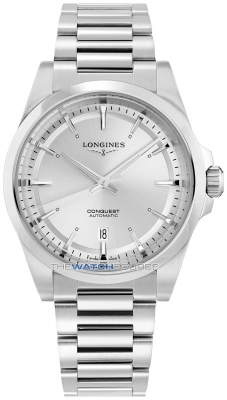 Buy this new Longines Conquest Automatic 41mm L3.830.4.72.6 mens watch for the discount price of £1,211.00. UK Retailer.