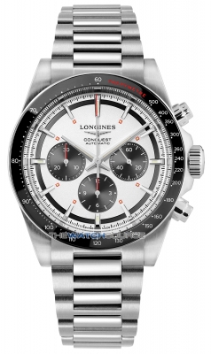 Buy this new Longines Conquest Automatic Chronograph 42mm L3.835.4.72.6 mens watch for the discount price of £3,195.00. UK Retailer.