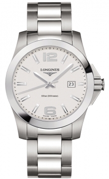 Buy this new Longines Conquest Quartz 41mm L3.659.4.76.6 mens watch for the discount price of £433.00. UK Retailer.