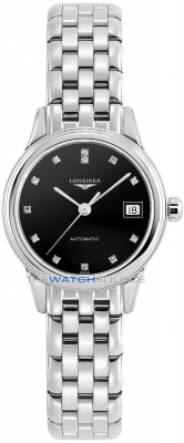 Buy this new Longines Flagship Automatic 26mm L4.274.4.57.6 ladies watch for the discount price of £1,530.00. UK Retailer.