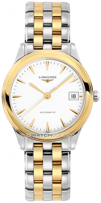Buy this new Longines Flagship Automatic 35.6mm L4.774.3.22.7 midsize watch for the discount price of £1,011.50. UK Retailer.