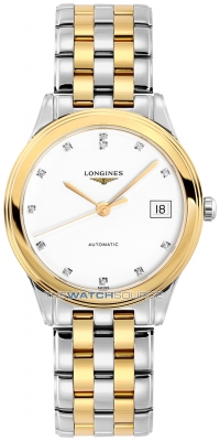 Buy this new Longines Flagship Automatic 35.6mm L4.774.3.27.7 midsize watch for the discount price of £1,386.00. UK Retailer.