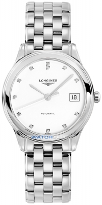 Buy this new Longines Flagship Automatic 35.6mm L4.774.4.27.6 midsize watch for the discount price of £1,408.00. UK Retailer.