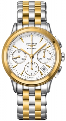 Buy this new Longines Flagship Automatic Chronograph L4.803.3.22.7 mens watch for the discount price of £1,719.00. UK Retailer.