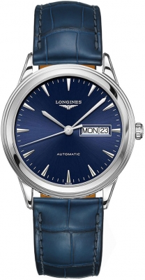 Buy this new Longines Flagship Automatic Day Date 38.5mm L4.899.4.92.2 mens watch for the discount price of £1,332.00. UK Retailer.
