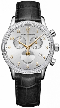 Buy this new Maurice Lacroix Les Classiques Phase de Lune Chrono Ladies lc1087-sd501-121-1 ladies watch for the discount price of £1,760.00. UK Retailer.
