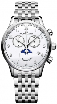 Buy this new Maurice Lacroix Les Classiques Phase de Lune Chrono Ladies lc1087-ss002-120-1 ladies watch for the discount price of £585.00. UK Retailer.