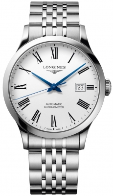 Buy this new Longines Record 40mm L2.821.4.11.6 mens watch for the discount price of £1,980.00. UK Retailer.