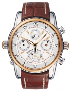 Buy this new Maurice Lacroix Masterpiece Chrono Globe mp6398-ps101-830 mens watch for the discount price of £3,635.00. UK Retailer.