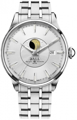 Buy this new Ball Watch Trainmaster Moon Phase 40mm NM3082D-SJ-SL mens watch for the discount price of £1,692.00. UK Retailer.