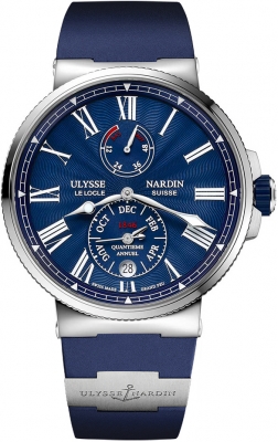 Buy this new Ulysse Nardin Marine Chronometer Annual Calendar 43mm 1133-210-3/e3 mens watch for the discount price of £10,455.00. UK Retailer.