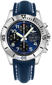 Buy this new Breitling Superocean Chronograph Steelfish 44 a13341c3/c893-3lt mens watch for the discount price of £3,870.00. UK Retailer.