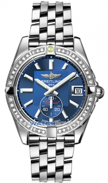 Buy this new Breitling Galactic 36 Automatic a3733053/c824-ss midsize watch for the discount price of £6,349.00. UK Retailer.