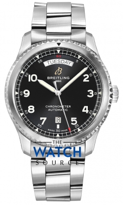 Buy this new Breitling Aviator 8 Automatic Day Date 41 a45330101b1a1 mens watch for the discount price of £3,562.00. UK Retailer.