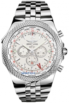 Buy this new Breitling Bentley GMT Chronograph a4736212/g657-ss mens watch for the discount price of £6,800.00. UK Retailer.