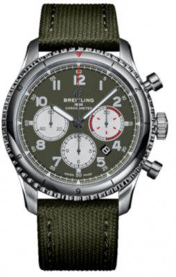 Buy this new Breitling Aviator 8 B01 Chronograph 43 Curtiss Warhawk ab01192a1L1x1 mens watch for the discount price of £5,676.00. UK Retailer.