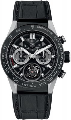 Buy this new Tag Heuer Carrera Calibre HEUER 02T Tourbillon Chronograph 45mm car5a8y.fc6377 mens watch for the discount price of £12,197.00. UK Retailer.