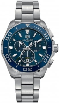 Buy this new Tag Heuer Aquaracer Quartz Chronograph cay111b.ba0927 mens watch for the discount price of £1,657.00. UK Retailer.