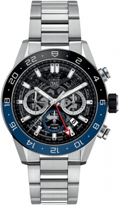 Buy this new Tag Heuer Carrera Calibre Heuer 02 GMT 45mm cbg2a1z.ba0658 mens watch for the discount price of £5,397.00. UK Retailer.