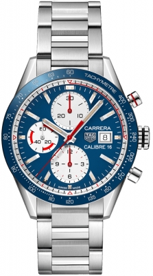 Buy this new Tag Heuer Carrera Calibre 16 Chronograph 41mm cv201ar.ba0715 mens watch for the discount price of £3,230.00. UK Retailer.