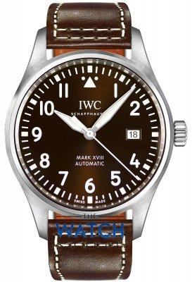 Buy this new IWC Pilot's Watch Mark XVIII 40mm iw327003 mens watch for the discount price of £3,681.00. UK Retailer.