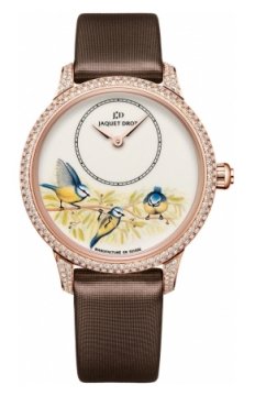 Jaquet Droz Les Ateliers d'Art Petite Heure Minute Enamel Painting 35mm j005003501 BLUE BIRDS watch