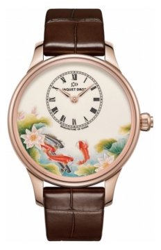 Buy this new Jaquet Droz Les Ateliers d'Art Petite Heure Minute Enamel Painting 39mm j005013203 CARPS ladies watch for the discount price of £23,859.00. UK Retailer.