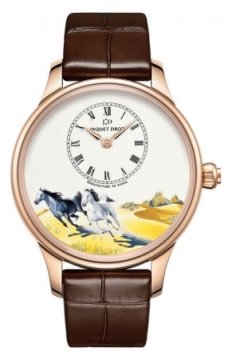 Jaquet Droz Les Ateliers d'Art Petite Heure Minute Enamel Painting 39mm j005013204 HORSES watch