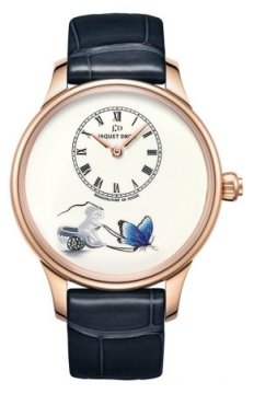 Buy this new Jaquet Droz Les Ateliers d'Art Petite Heure Minute Enamel Painting 39mm j005013207 LOVING BUTTERFLY mens watch for the discount price of £70,686.00. UK Retailer.