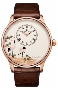 Jaquet Droz Les Ateliers d'Art Petite Heure Minute Enamel Painting 43mm j005033226 WHITE CRANES watch