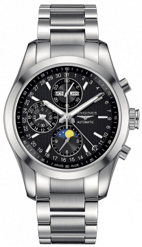 Buy this new Longines Conquest Classic Chronograph Moonphase 42mm l2.798.4.52.6 mens watch for the discount price of &pound;1,989.00. UK Retailer.