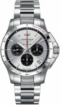 Buy this new Longines Conquest Automatic Chrono 44.5mm L3.697.4.06.6 mens watch for the discount price of £1,435.00. UK Retailer.