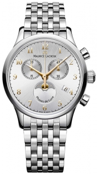 Buy this new Maurice Lacroix Les Classiques Phase de Lune Chrono Ladies lc1087-ss002-121-1 ladies watch for the discount price of £585.00. UK Retailer.