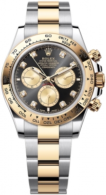 Rolex Cosmograph Daytona Steel and Gold 126503 Bright Black Golden Diamond watch