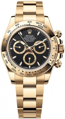 Rolex Cosmograph Daytona Yellow Gold 126508 Black watch