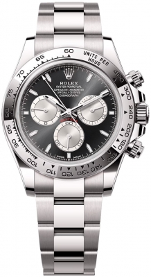 Rolex Cosmograph Daytona White Gold 126509 Bright Black Steel watch