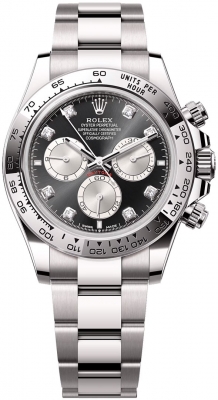 Rolex Cosmograph Daytona White Gold 126509 Bright Black Steel Diamond watch