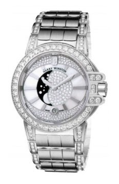 Buy this new Harry Winston Ocean Lady Moon Phase 36mm oceqmp36ww013 ladies watch for the discount price of £57,464.00. UK Retailer.