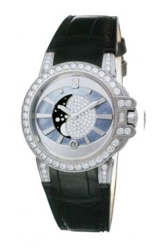 Buy this new Harry Winston Ocean Lady Moon Phase 36mm oceqmp36ww017 ladies watch for the discount price of £29,480.00. UK Retailer.